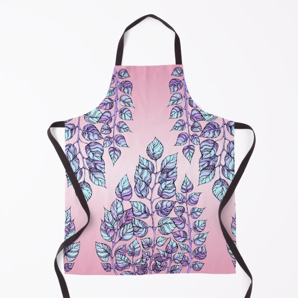 Item preview, Rose Quartz and Serenity hand drawn and watercolor leaves  designed and sold by MandalaFlowerArt.