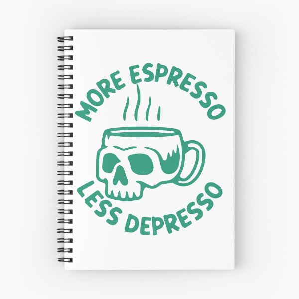 Item preview, More Espresso Less Depresso, Skull Coffee Cup, Green designed and sold by anghelapparel.