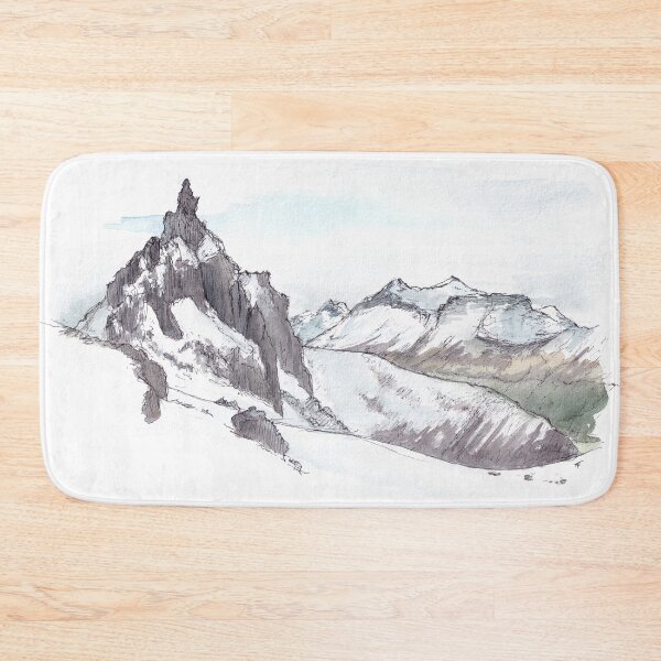 Item preview, Mt Earnslaw with Peak 1552- Scott Basin Watercolour designed and sold by Tom Napper Design.