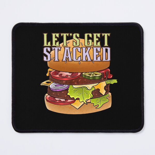 Item preview, Let’s Get Stacked T-shirt for Cheeseburger Lovers and Hamburger Lovers designed and sold by Maindy.