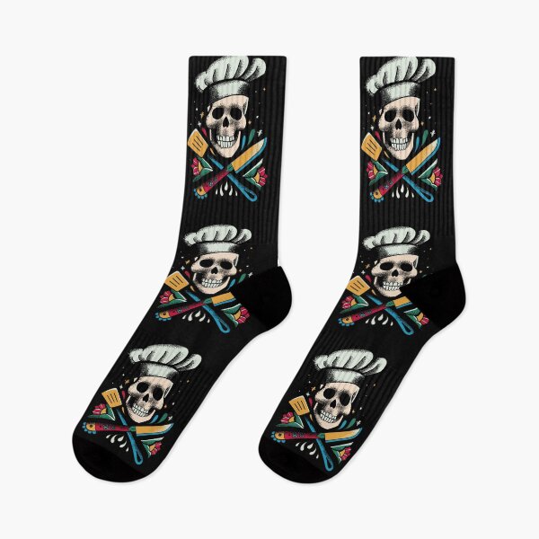 Item preview, Chef skull tattoo designed and sold by DerSenat.