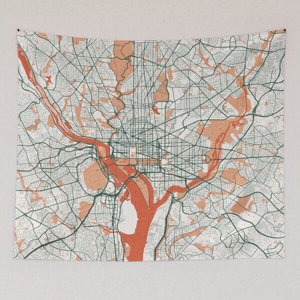 Item preview, Washington DC City Map of the USA - Bohemian designed and sold by deMAP.