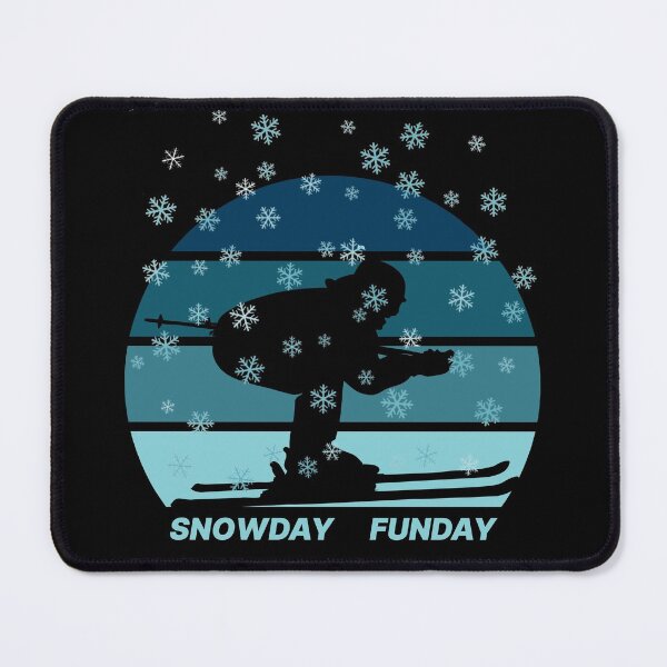 Item preview, Cross country skiër silhouette on a blue retro sunset / snowday funday designed and sold by portrait4you.