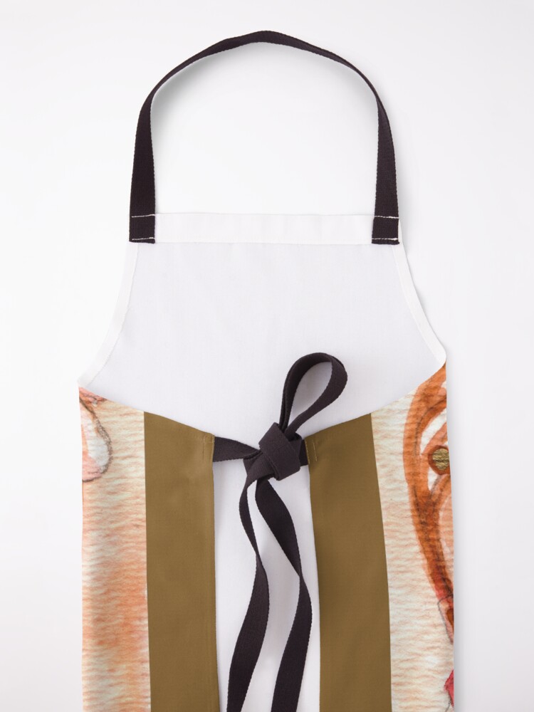 Alternate view of Frida Kahlo Portrait, Amber Orange Brown Colors, Meloearth Apron