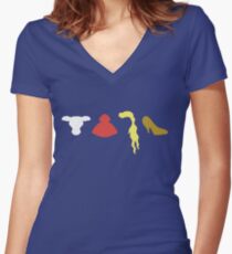 Camiseta entallada de cuello en V En la lista de brujas de Woods