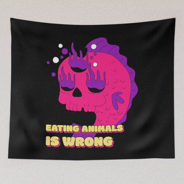 Item preview, Gifts Women Eating Animals Is Wrong  Dead Fish Turn To Ghost Graphic For Fans designed and sold by MakennaBogan.