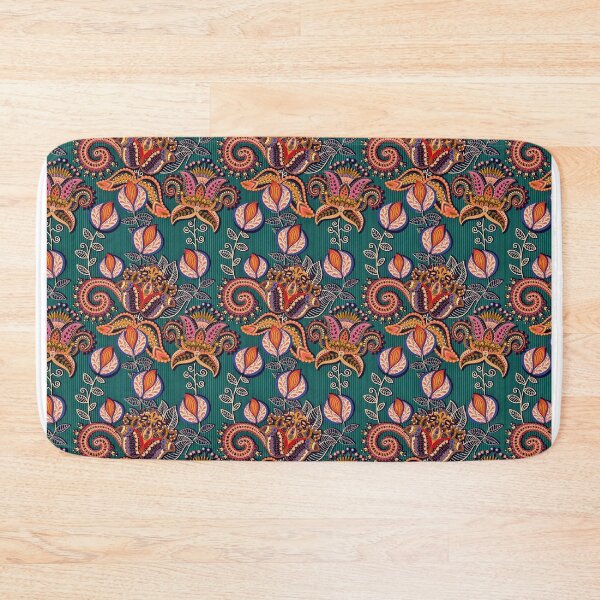 Item preview, Floral Batik Bathik Pattern Bed Sheet or Frock Design designed and sold by PodiShawna.
