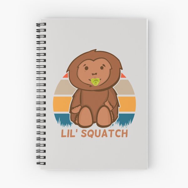 Artikelvorschau, Niedlicher Yeti-Baby-Bigfoot-Cartoon mit Schnuller-Retro-Sonnenuntergang, kleines Squatch-nahtloses Muster entworfen und verkauft von portrait4you.