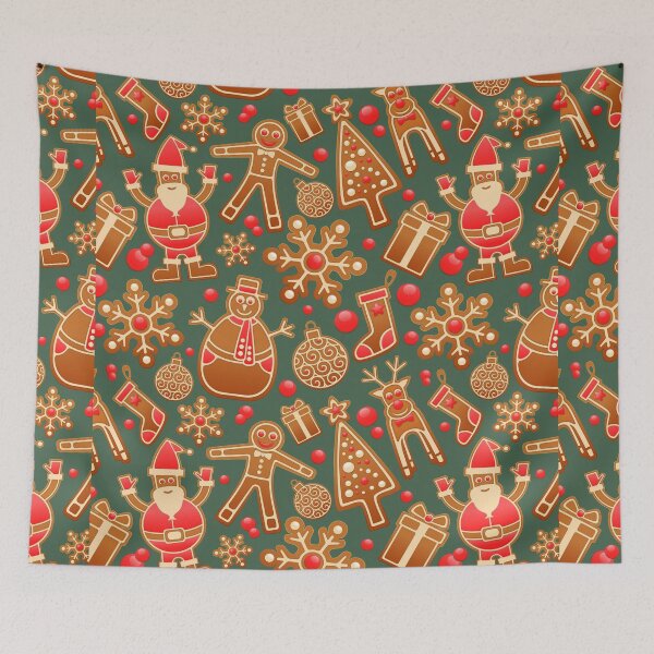 Item preview, Christmas Batik Bathik Pattern Bed Sheet or Frock Design  designed and sold by PodiShawna.