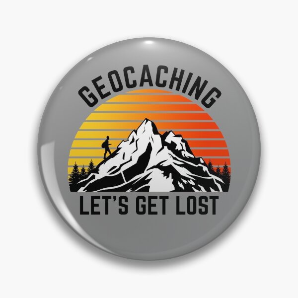 Item preview, Geocaching hiker on mountain sunset let's get lost designed and sold by portrait4you.
