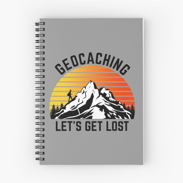 Item preview, Geocaching hiker on mountain sunset let's get lost designed and sold by portrait4you.