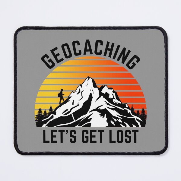 Item preview, Geocaching hiker on mountain sunset let's get lost designed and sold by portrait4you.