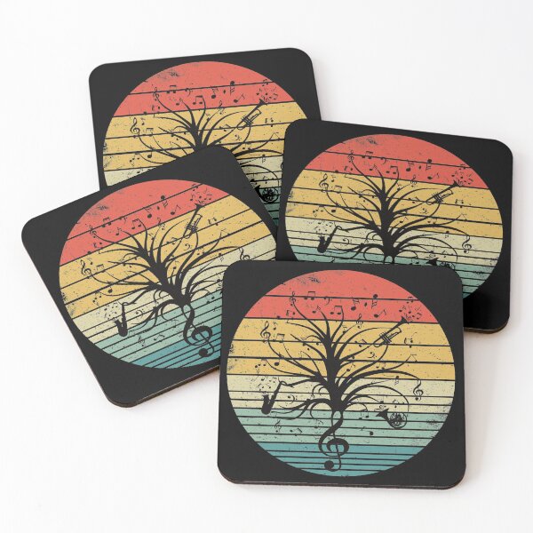 Item preview, Treble Clef Music Tree On Vintage Sunset designed and sold by Primroaddesigns.