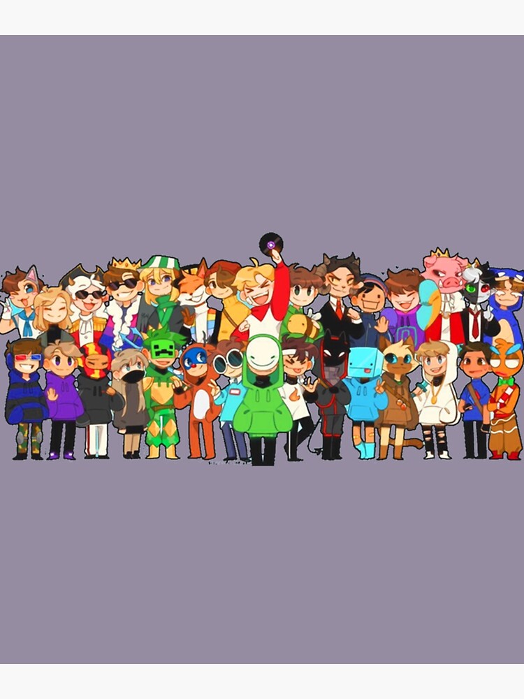 dream smp all members sticker photographic print by stardustdesigny redbubble