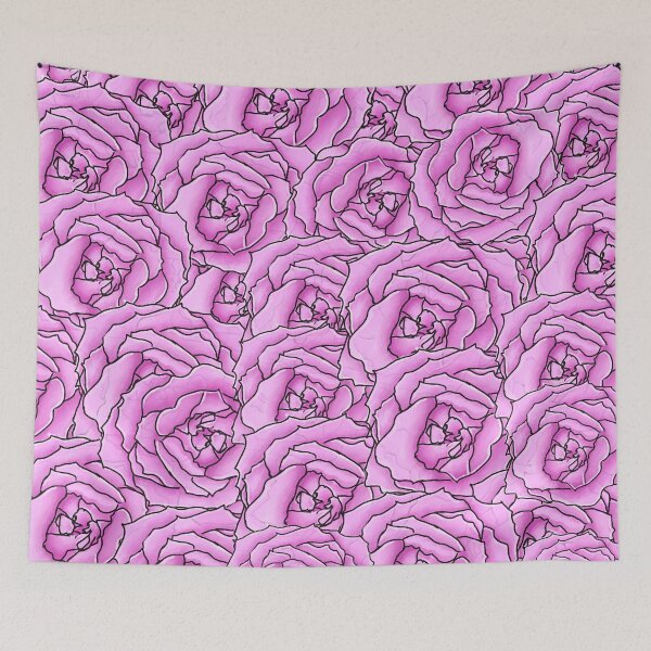 Item preview, Hand Drawn Pink Rose Pattern designed and sold by HomesvilleArt.