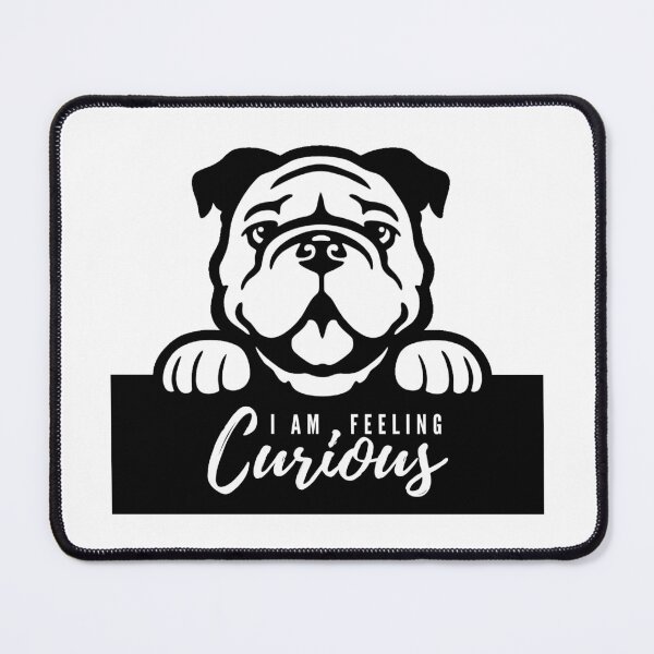 Item preview,  I am feeling curious peeking bulldog face silhouette designed and sold by portrait4you.