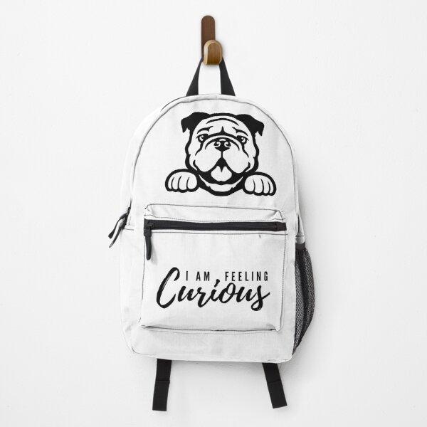 Item preview, I am feeling curious peeking bulldog face silhouette designed and sold by portrait4you.