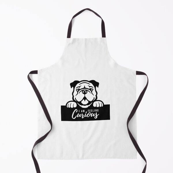 Item preview, I am feeling curious peeking bulldog face silhouette designed and sold by portrait4you.