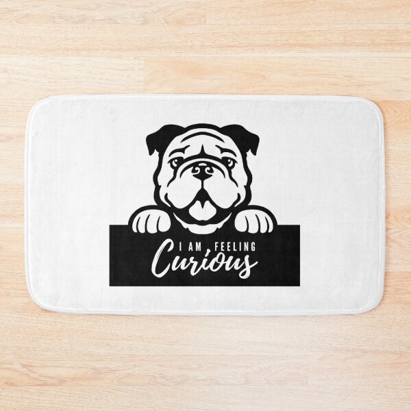 Item preview,  I am feeling curious peeking bulldog face silhouette designed and sold by portrait4you.