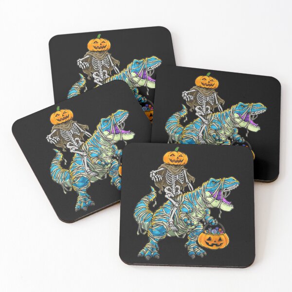 Item preview, Skeleton Riding Mummy Dinosaur T rex Halloween designed and sold by Erstenenquis.