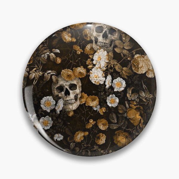 Item preview, Skull and Rose Pattern- Digital Collage (Cracked Vintage version) designed and sold by DoggoTankDesign.