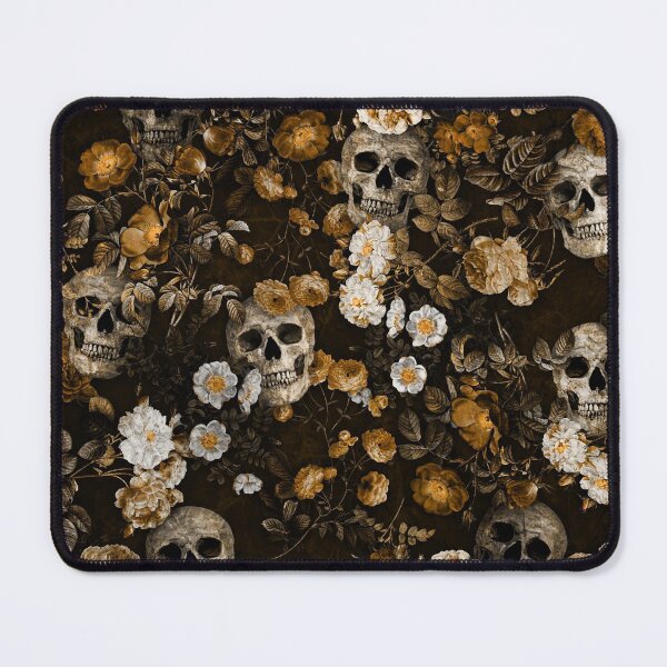 Item preview, Skull and Rose Pattern- Digital Collage (Cracked Vintage version) designed and sold by DoggoTankDesign.