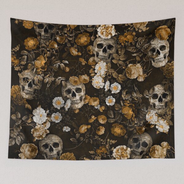 Item preview, Skull and Rose Pattern- Digital Collage (Cracked Vintage version) designed and sold by DoggoTankDesign.