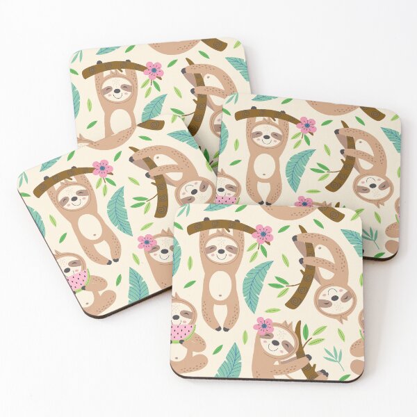 Item preview, Cute Sloth Floral designed and sold by ArtCreations79.