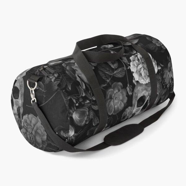 Item preview, Skull and Rose Pattern- Digital Collage (Black and white version) designed and sold by DoggoTankDesign.