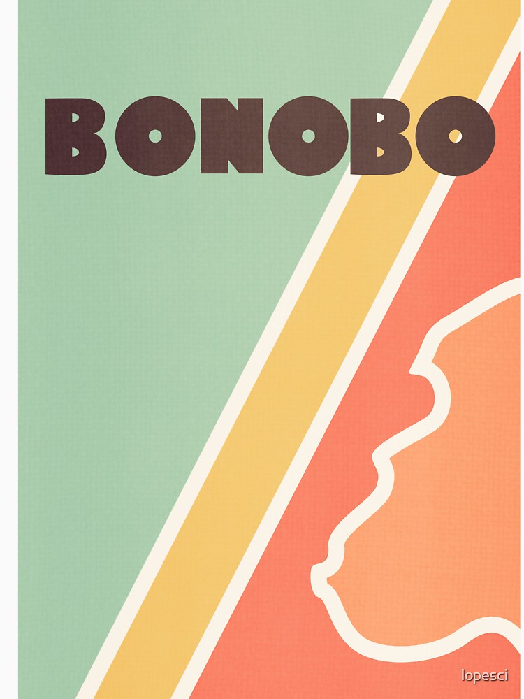 Discover Bonobo - Retro four-coloured line drawing Classic T-Shirt