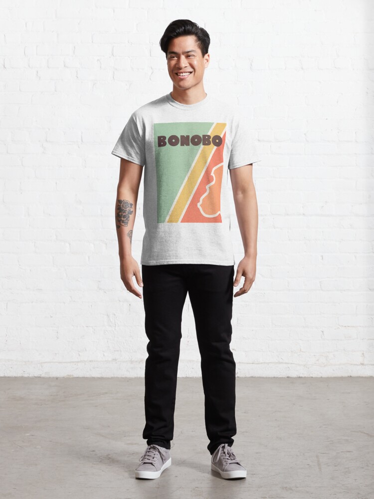 Discover Bonobo - Retro four-coloured line drawing Classic T-Shirt