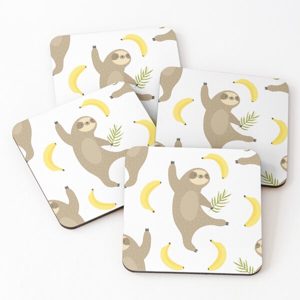 Item preview, Sloth Banana Pattern designed and sold by ArtCreations79.