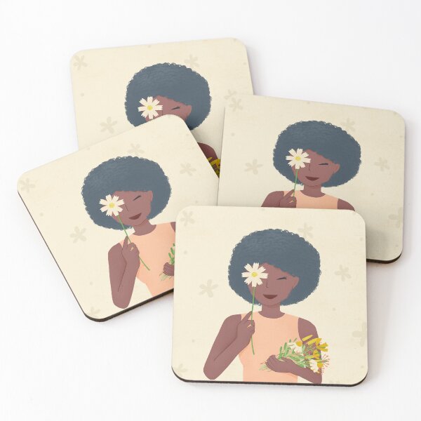 Aperçu de l'œuvre fille afro marguerite créée et vendue par chuijia.