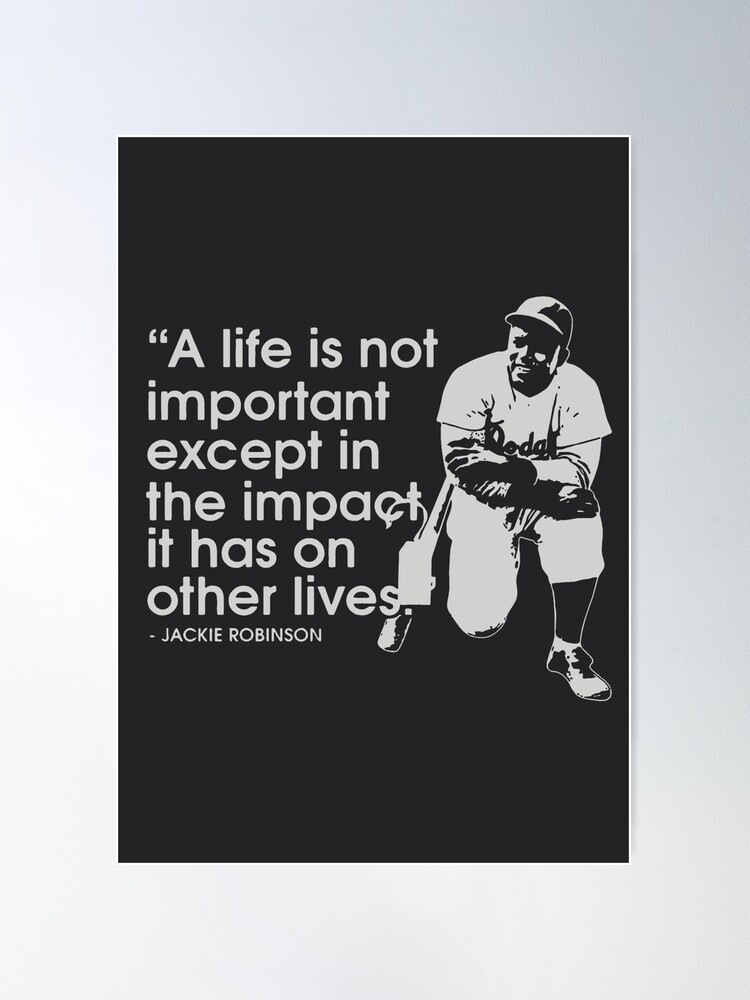 Jackie Robinson Quote Wall Art, Baseball Poster