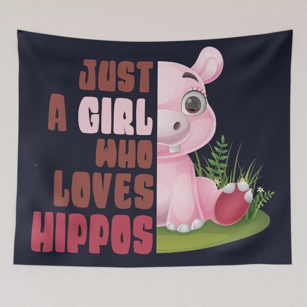 Item preview, Just A Girl Who Loves Hippos designed and sold by samah82.
