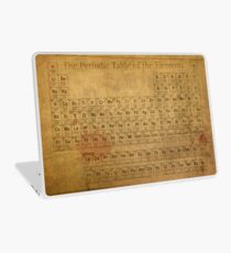 Vinilo para portátil Tabla periódica de los elementos, vendimia, gráfico, gastado, manchado, lona