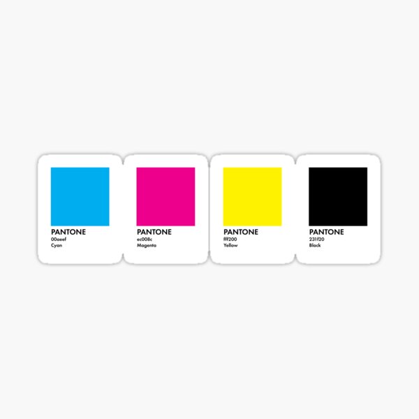 Square transparent stickers CMYK