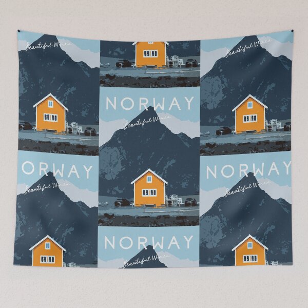 Item preview, Norway Travel Poster designed and sold by Lotofus.