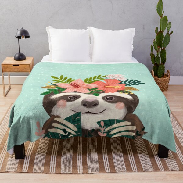 Item preview, Cute Floral Sloths designed and sold by ArtCreations79.
