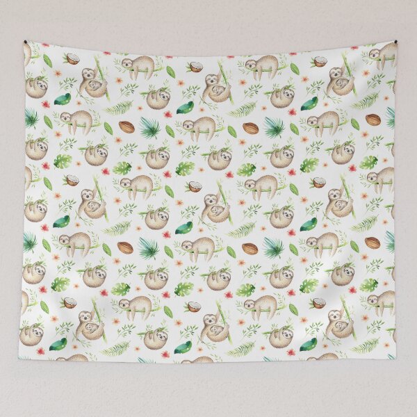 Item preview, Sloth Watercolor Art designed and sold by ArtCreations79.