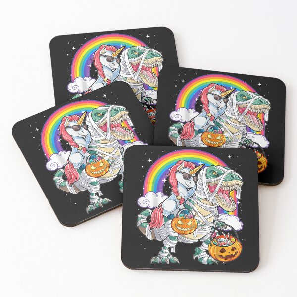 Item preview, Unicorn Riding Mummy Dinosaur T rex Halloween designed and sold by Erstenenquis.