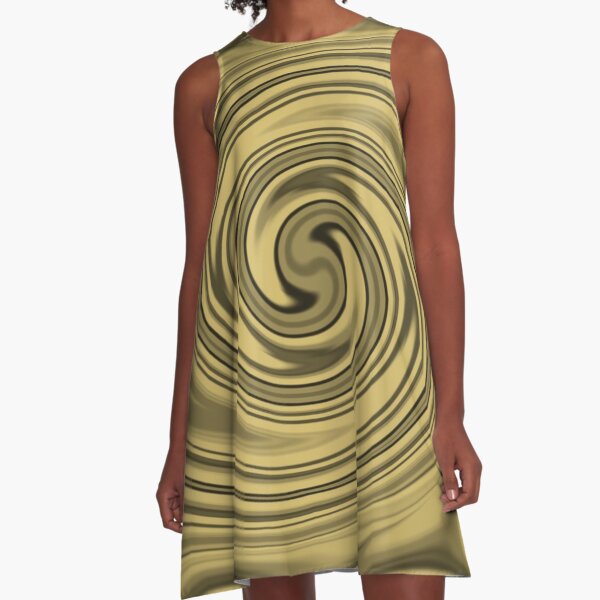 Blurred spiral effect A-Line Dress