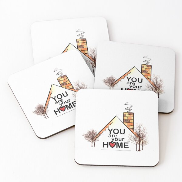 Item preview, You are your home house with smoke chimney brick trees autumn red heart designed and sold by expresivedesign.