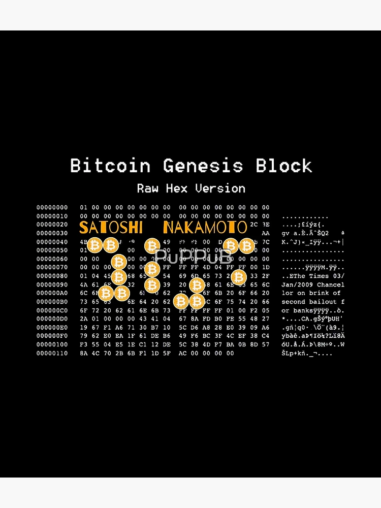Satoshiページ Satoshi Nakamoto Bitcoin Genesis Block Shirt