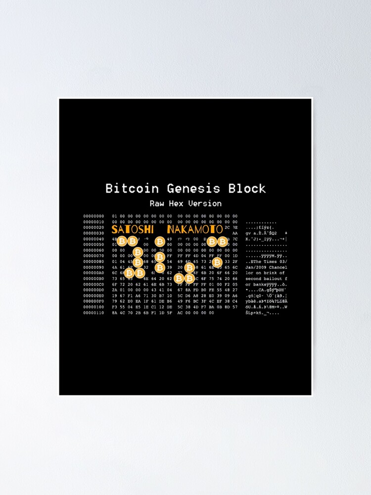 Satoshi Nakamoto Bitcoin Genesis Block Shirt