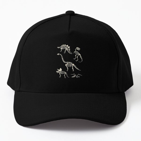 Dinosaur Fossils in Black Baseball Cap