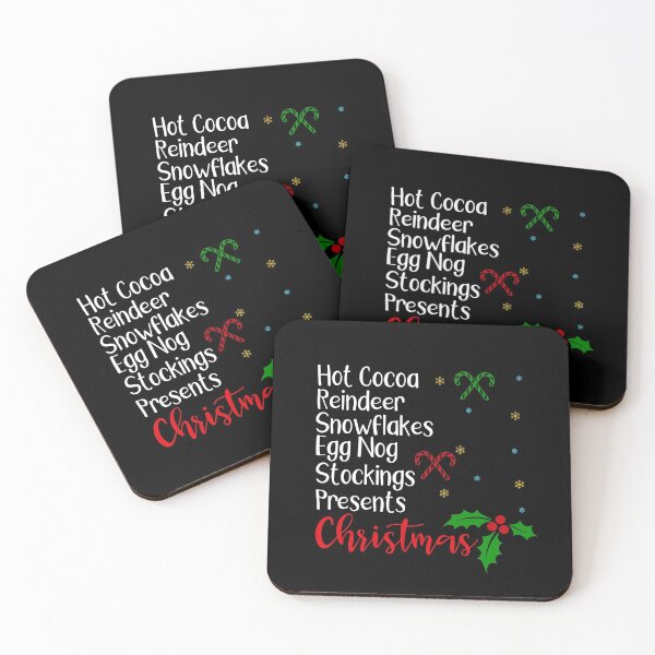 Item preview, Hot Cocoa Reindeer Snowflakes Egg Nog Stockings Christmas designed and sold by Nzgiftsandmore.