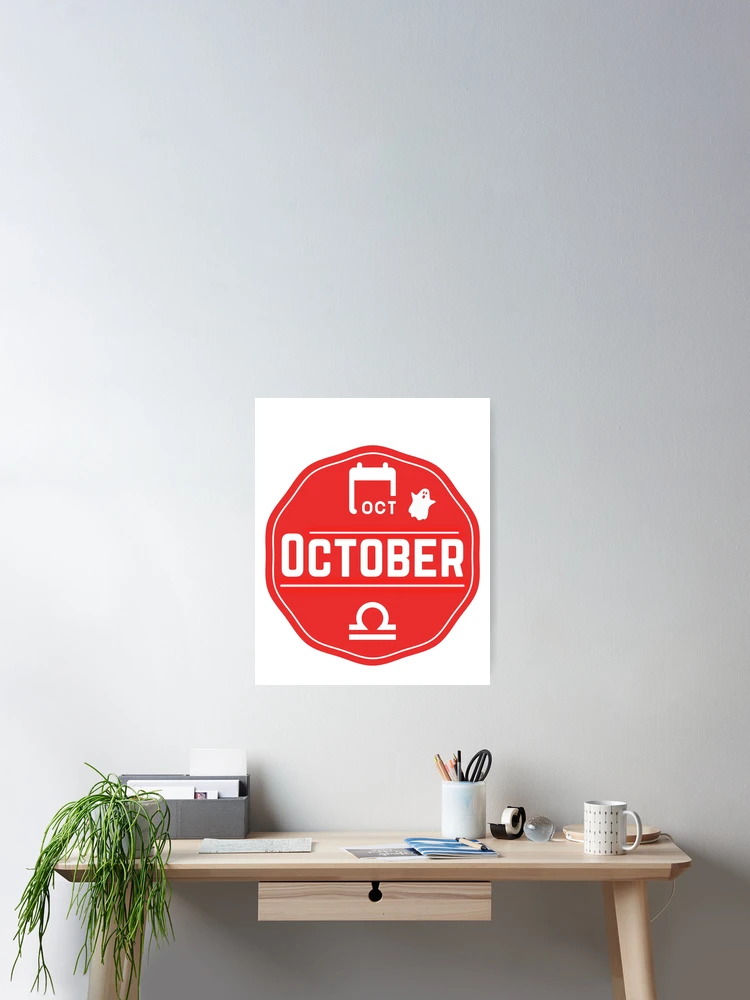 Thumbnail 2 of 3, Poster, October - Libra Red Label designed and sold by LabelStore.