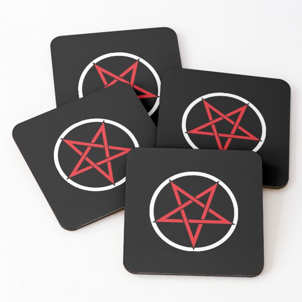 Item preview, Pentagrama invertido - rojo y blanco designed and sold by hereticbassist.