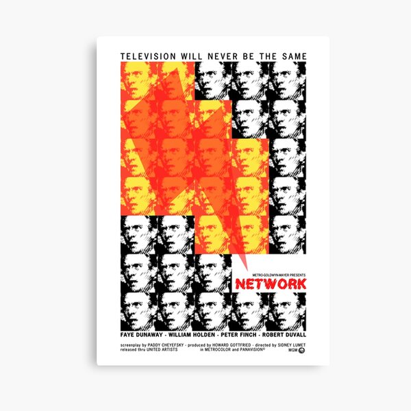 Aperçu de l'œuvre Network (1976) - Conception d'affiche de film créée et vendue par jackbooks.
